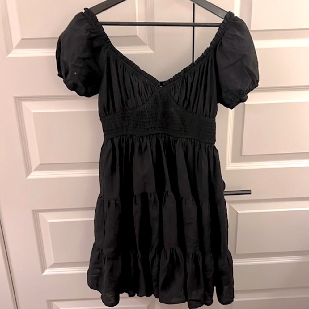 Entro Puff Sleeve Sweetheart Neckline Mini Dress SZ MED